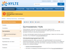 Tablet Screenshot of gymnasieskola.hylte.se